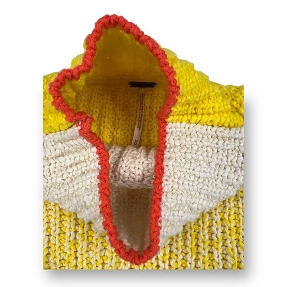 Free People Sunbrite Oversized Striped Sweater Size Medium - Picture 7 of 7